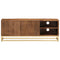 vidaXL TV Cabinet 110x30x40 cm Solid Wood Mango and Iron