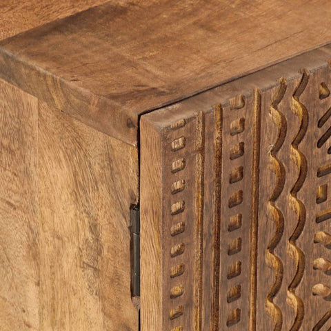 vidaXL TV Cabinet 110x30x40 cm Solid Wood Mango and Iron