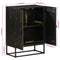 vidaXL Sideboard Black 55x30x76 cm Solid Wood Mango and Iron