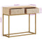 vidaXL Console Table 90x30x76 cm Solid Wood Mango and Iron