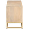 vidaXL TV Cabinet 110x30x40 cm Solid Wood Mango and Iron