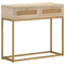 vidaXL Console Table 90x30x76 cm Solid Wood Mango and Iron