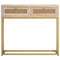 vidaXL Console Table 90x30x76 cm Solid Wood Mango and Iron