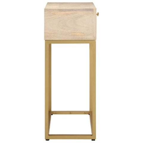 vidaXL Console Table 90x30x76 cm Solid Wood Mango and Iron