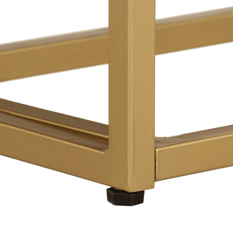vidaXL Console Table 90x30x76 cm Solid Wood Mango and Iron