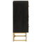 vidaXL Chest of Drawers Black 55x30x76 cm Solid Wood Mango and Iron