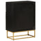 vidaXL Chest of Drawers Black 55x30x76 cm Solid Wood Mango and Iron