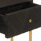 vidaXL Console Table Black 90x30x76 cm Solid Wood Mango and Iron