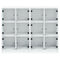 vidaXL Bookcase with Doors White 136x37x109 cm Engineered Wood
