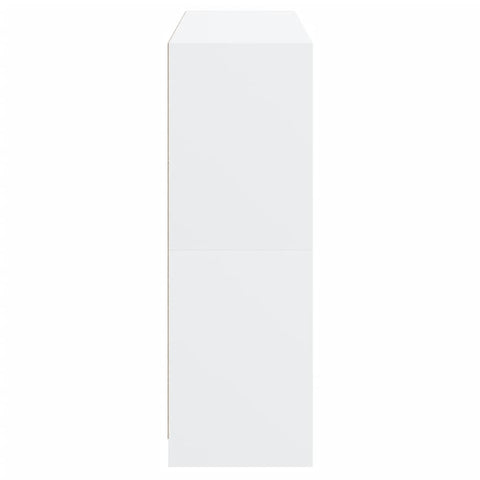 vidaXL Bookcase with Doors White 136x37x109 cm Engineered Wood