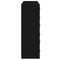 vidaXL Bookcase with Doors Black 136x37x109 cm Engineered Wood