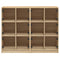 vidaXL Bookcase with Doors Sonoma Oak 136x37x109 cm Engineered Wood