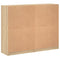 vidaXL Bookcase with Doors Sonoma Oak 136x37x109 cm Engineered Wood
