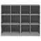 vidaXL Bookcase with Doors Grey Sonoma 136x37x109 cm Engineered Wood