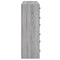 vidaXL Bookcase with Doors Grey Sonoma 136x37x109 cm Engineered Wood