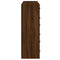 vidaXL Bookcase with Doors Brown Oak 136x37x109 cm Engineered Wood