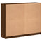 vidaXL Bookcase with Doors Brown Oak 136x37x109 cm Engineered Wood