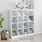 vidaXL Bookcase with Doors White 136x37x142 cm Engineered Wood