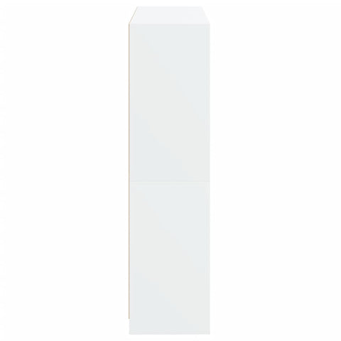 vidaXL Bookcase with Doors White 136x37x142 cm Engineered Wood