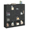 vidaXL Bookcase with Doors Black 136x37x142 cm Engineered Wood
