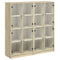 vidaXL Bookcase with Doors Sonoma Oak 136x37x142 cm Engineered Wood