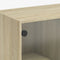 vidaXL Bookcase with Doors Sonoma Oak 136x37x142 cm Engineered Wood