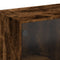 vidaXL Bookcase with Doors Smoked Oak 136x37x142 cm Engineered Wood