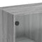 vidaXL Bookcase with Doors Grey Sonoma 136x37x142 cm Engineered Wood