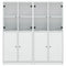 vidaXL Bookcase with Doors White 136x37x142 cm Engineered Wood