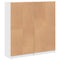 vidaXL Bookcase with Doors White 136x37x142 cm Engineered Wood