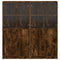 vidaXL Bookcase with Doors Smoked Oak 136x37x142 cm Engineered Wood