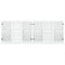 vidaXL Bookcase with Doors White 204x37x75 cm Engineered Wood