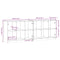 vidaXL Bookcase with Doors White 204x37x75 cm Engineered Wood