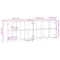 vidaXL Bookcase with Doors Black 204x37x75 cm Engineered Wood