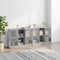 vidaXL Bookcase with Doors Concrete Grey 204x37x75 cm Engineered Wood