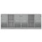 vidaXL Bookcase with Doors Grey Sonoma 204x37x75 cm Engineered Wood