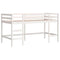 vidaXL Kids' Loft Bed with Curtains without Mattress White&Black 80x200cm