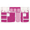 vidaXL Kids' Loft Bed with Curtains without Mattress Pink 80x200cm