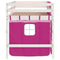 vidaXL Kids' Loft Bed with Curtains without Mattress Pink 80x200cm