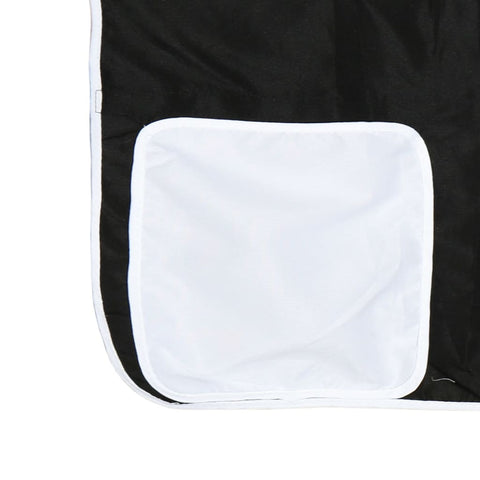 vidaXL Kids' Loft Bed with Curtains without Mattress White&Black 90x190cm