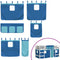 vidaXL Kids' Loft Bed with Curtains without Mattress Blue 90x190cm