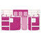 vidaXL Kids' Loft Bed with Curtains without Mattress Pink 90x190cm