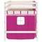 vidaXL Kids' Loft Bed with Curtains without Mattress Pink 90x190cm