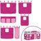vidaXL Kids' Loft Bed with Curtains without Mattress Pink 90x190cm