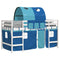 vidaXL Kids' Loft Bed with Tunnel without Mattress Blue 80x200cm