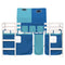 vidaXL Kids' Loft Bed with Tunnel without Mattress Blue 80x200cm