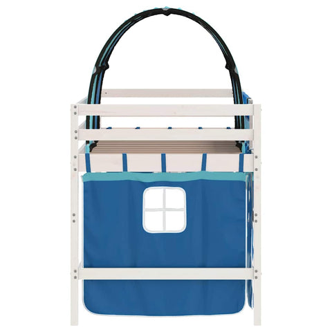 vidaXL Kids' Loft Bed with Tunnel without Mattress Blue 80x200cm