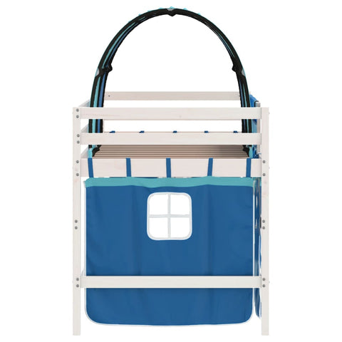 vidaXL Kids' Loft Bed with Tunnel without Mattress Blue 90x190cm