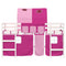 vidaXL Kids' Loft Bed with Tunnel without Mattress Pink 90x190cm