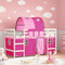 vidaXL Kids' Loft Bed with Tunnel without Mattress Pink 90x190cm